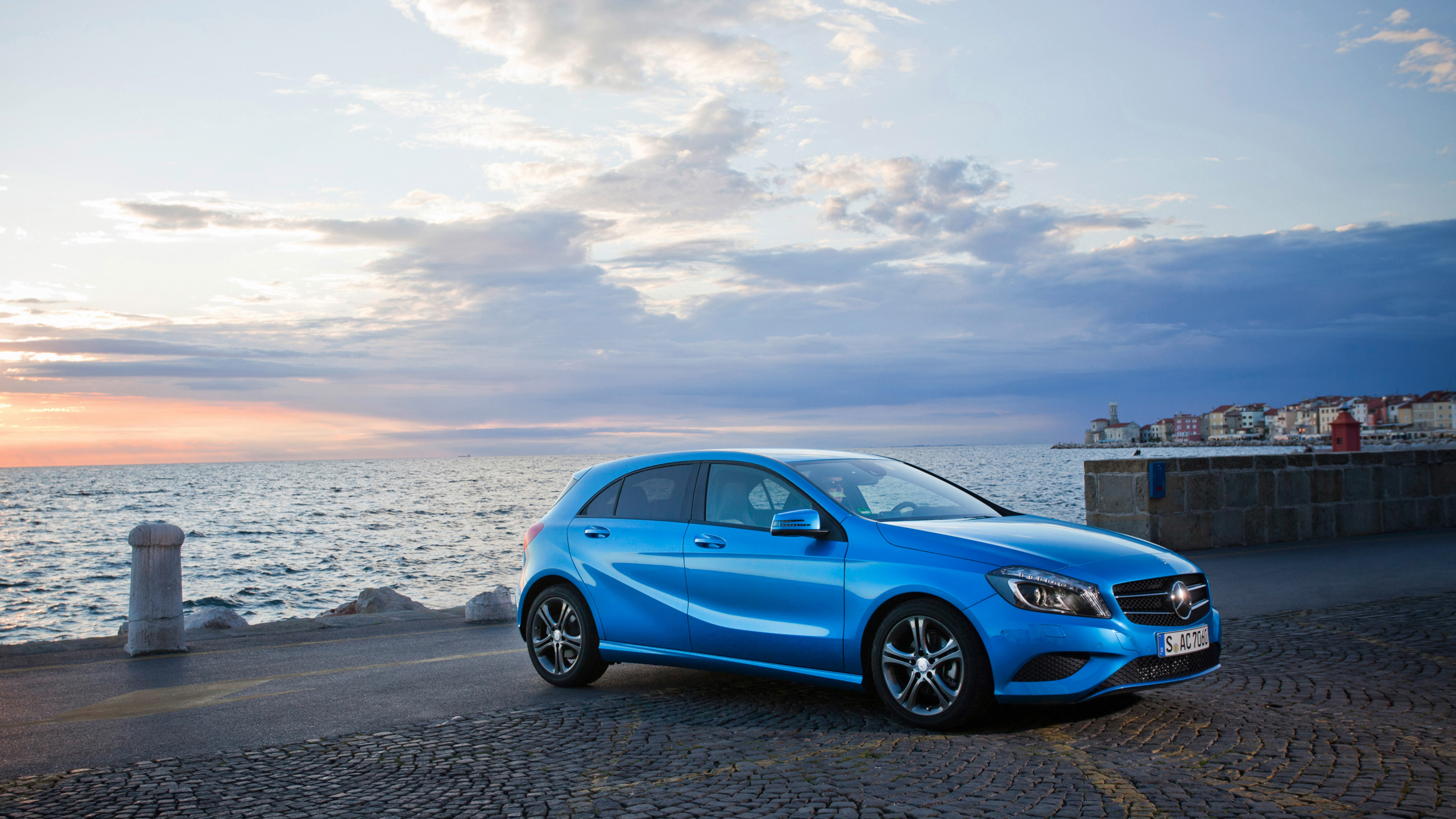 mercedes-benz, a-class, blue