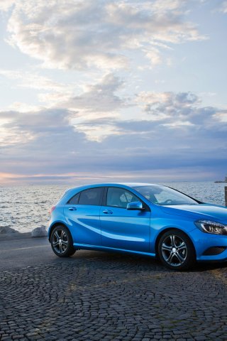 mercedes-benz, a-class, blue