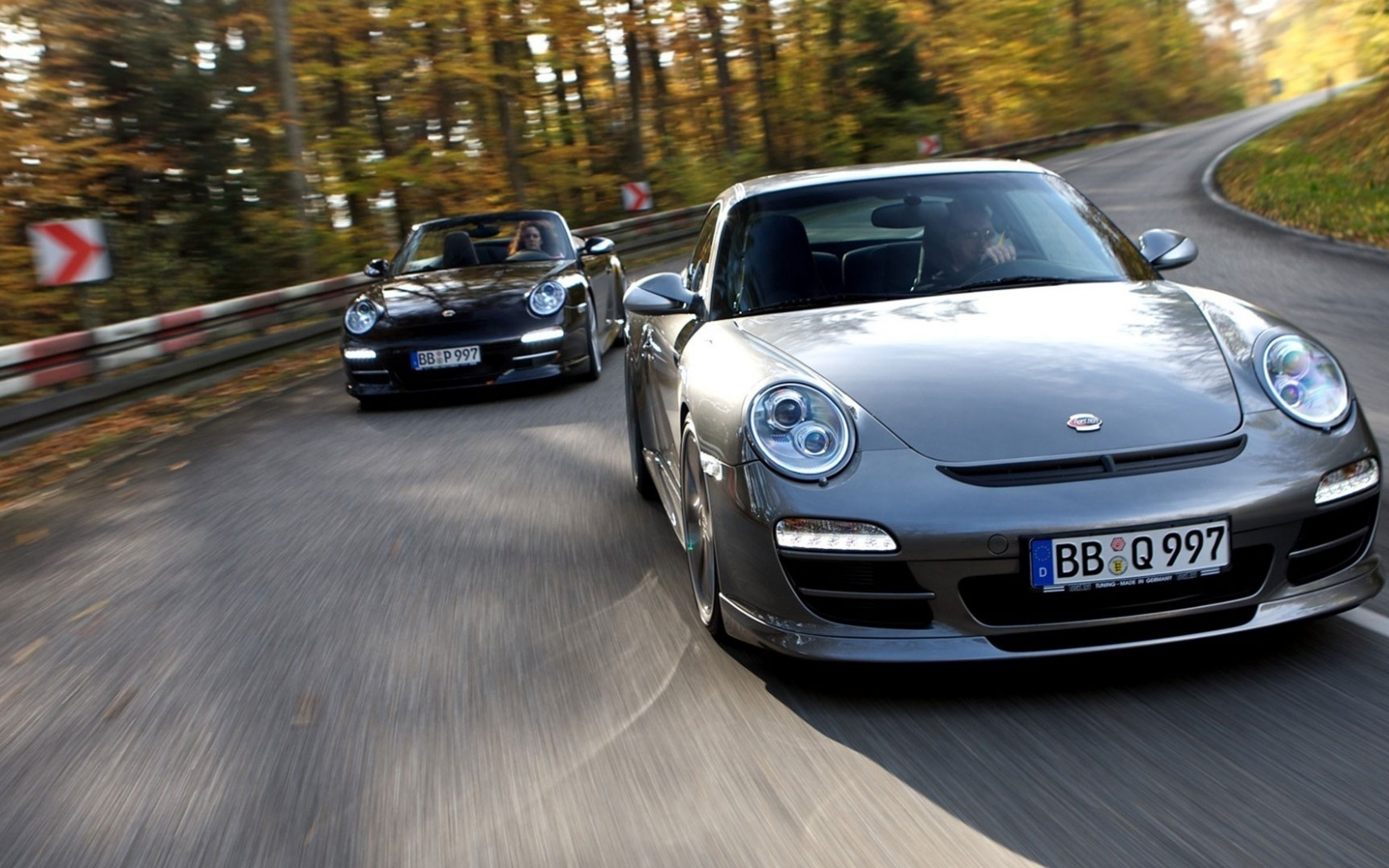 car, porsche, carrera, turbo, 911, taking, double, corner