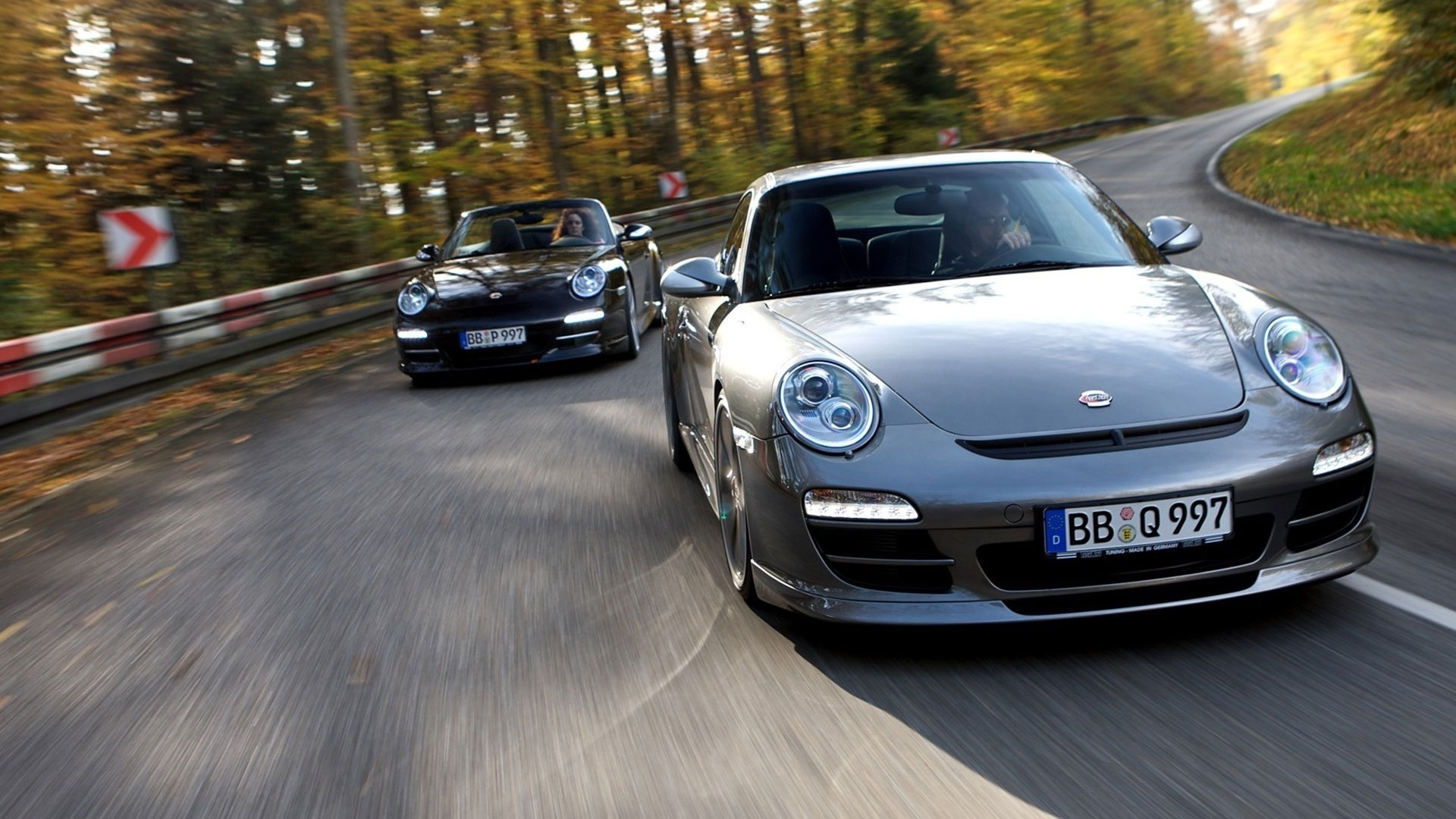 car, porsche, carrera, turbo, 911, taking, double, corner