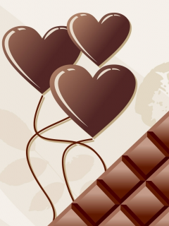 сердечки, шоколад, арт