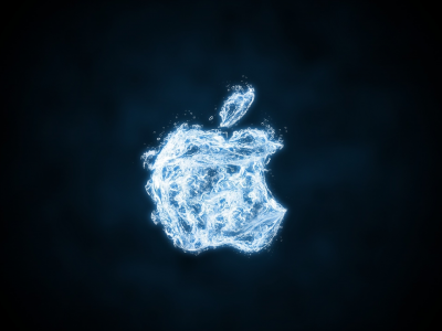 apple, вода, логотип