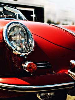 классика, красный кабриолет, classic car