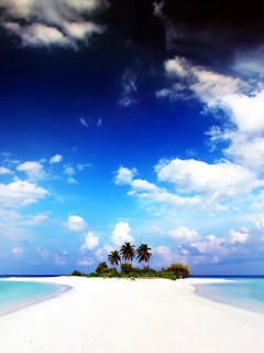 пляж, island, океан, небо, остров