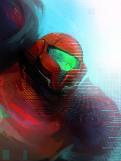 metroid, костюм, векторная графика, шлем