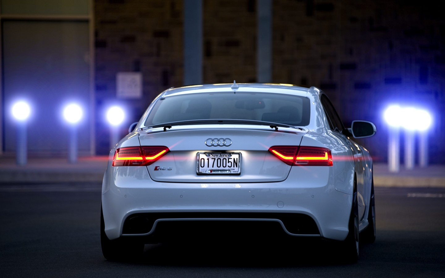 audi, блики, rear, coupe, rs 5, white, белая, ауди