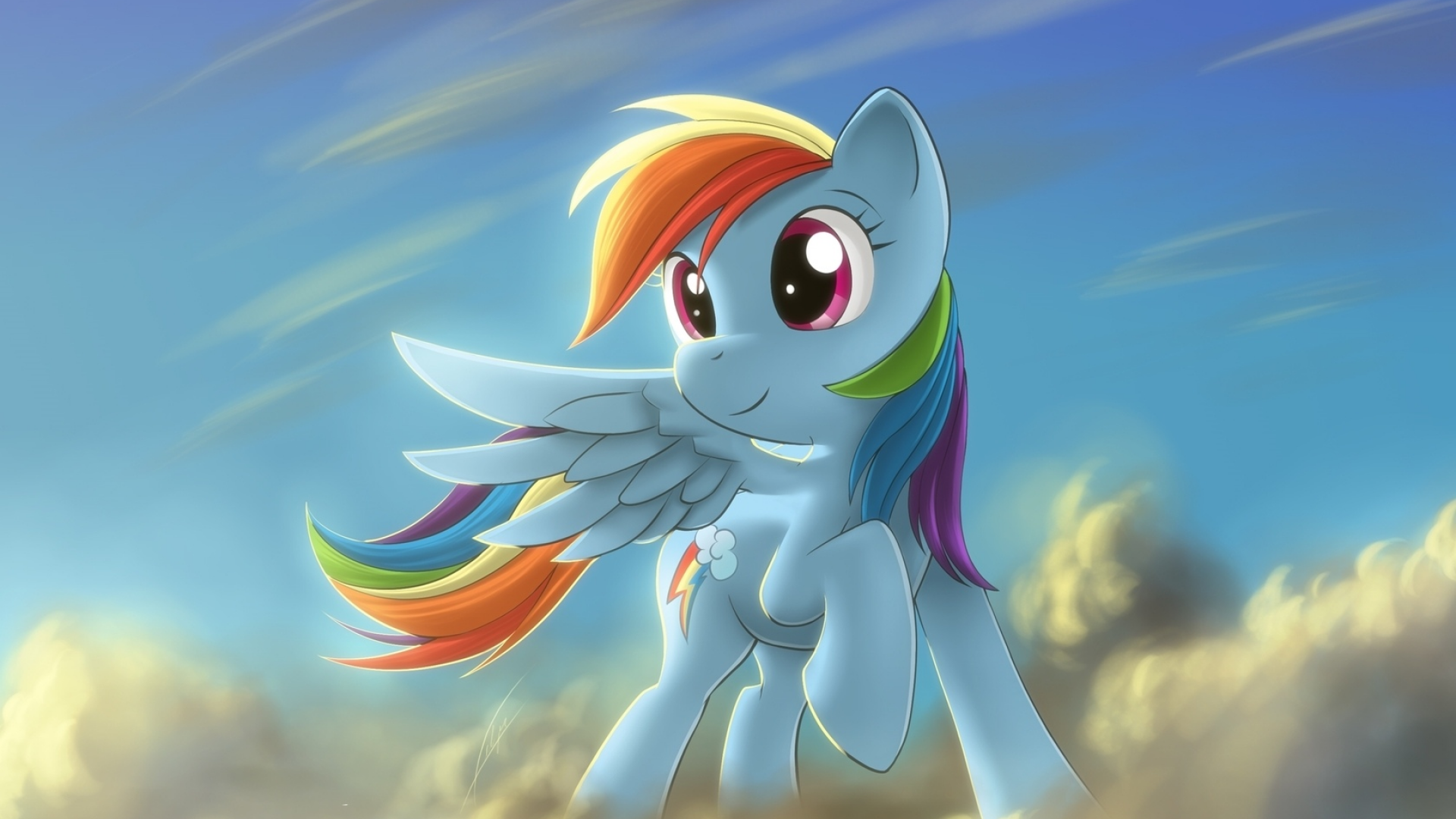 облока, rainbow dash, пони, my little pony