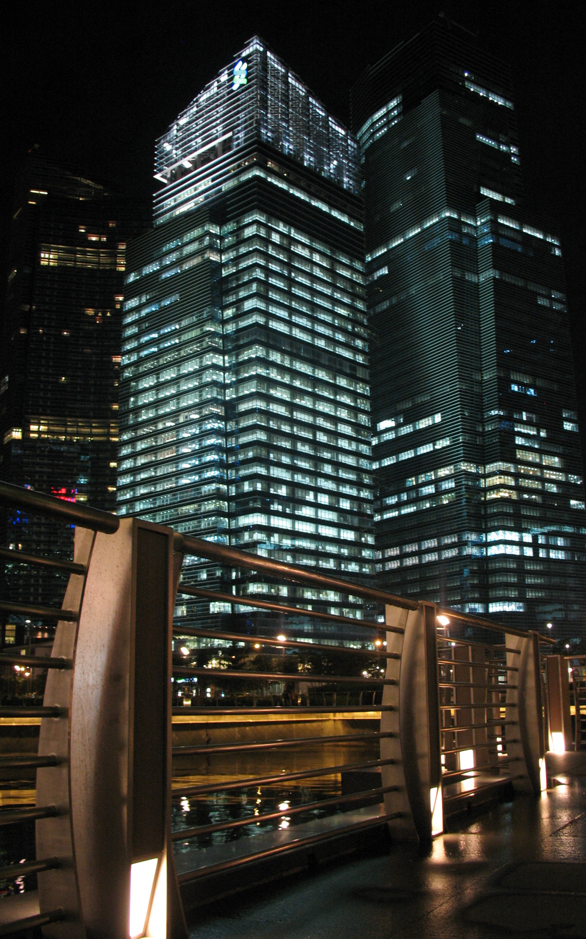 сингапур, набережная, небоскреб, город, таун, ночь, бои