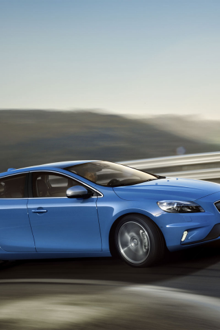 volvo, r-design, вольво, дорога, движение, v40