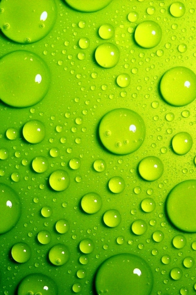 капли, вода, зеленый