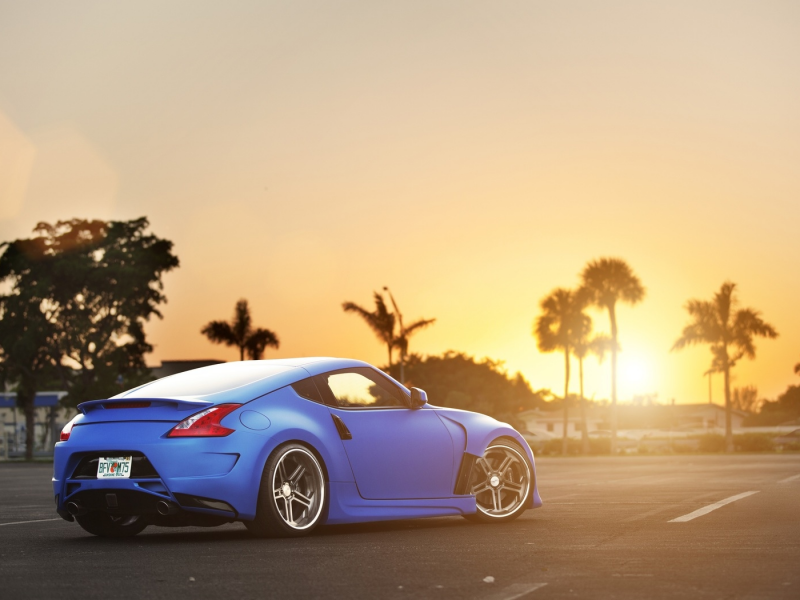 тюнинг, ниссан, rear, синий, 370z, blue, nissan