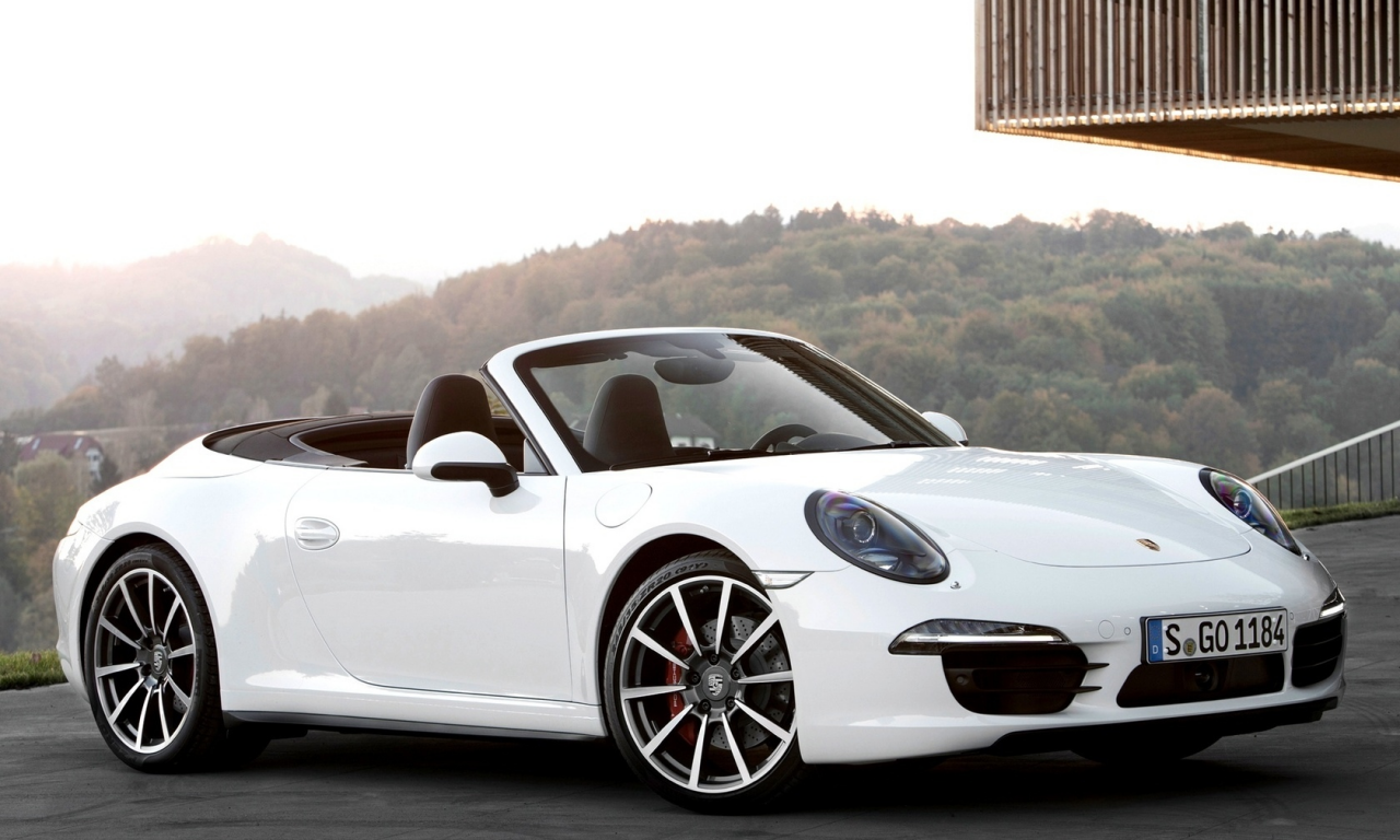 white, 911, car, cabriolet, carrera 4s, wallpapers, porsch, 2012