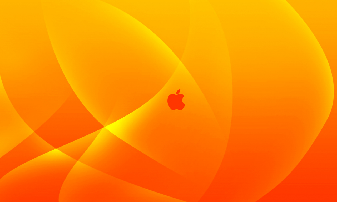 logo, mac, orange, yellow, apple