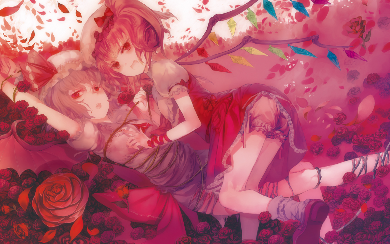 remilia scarlet, touhou, тохо, flandre scarlet, вампиры