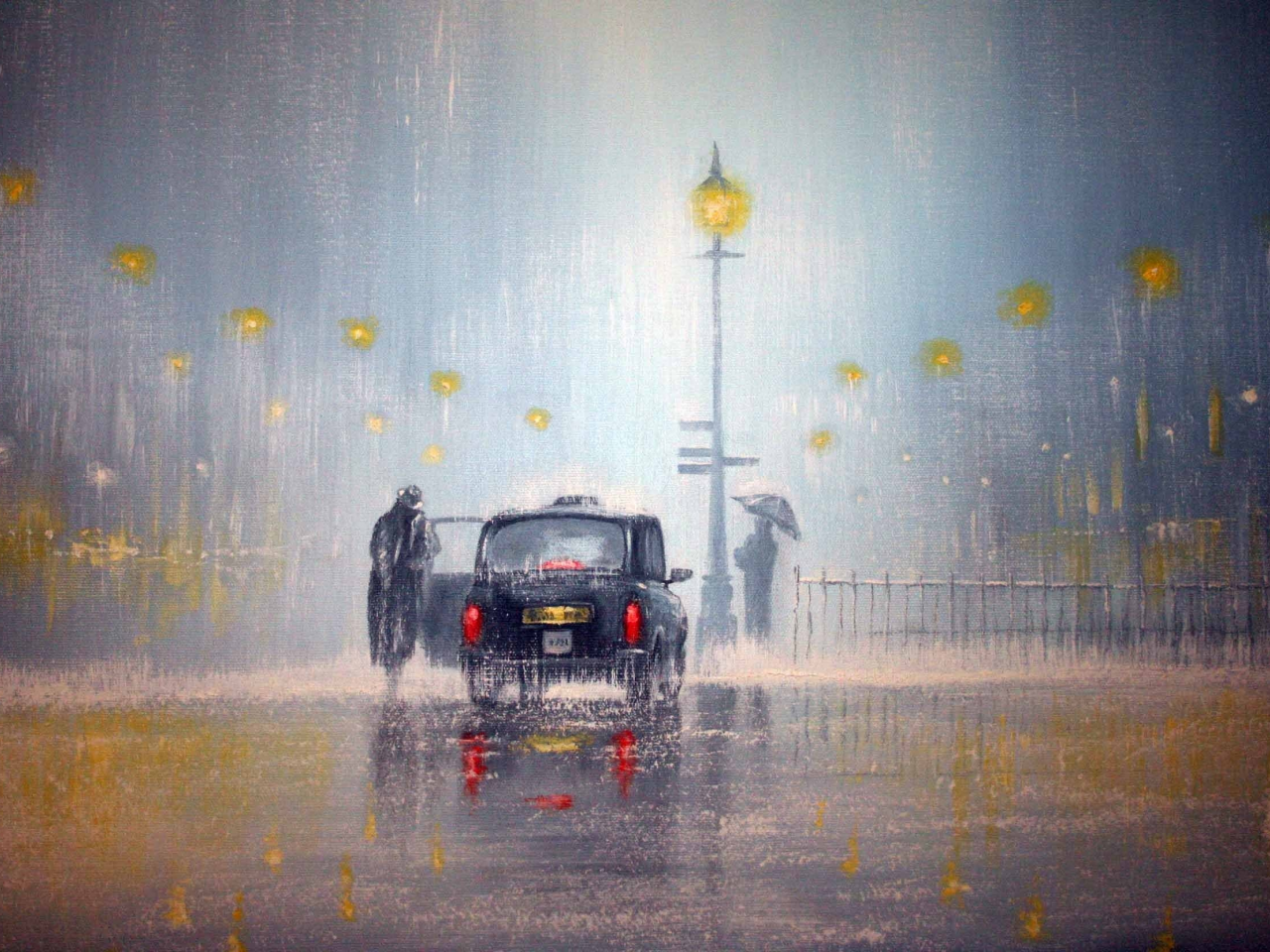 свет, jeff rowland, дождь, машина, фонари