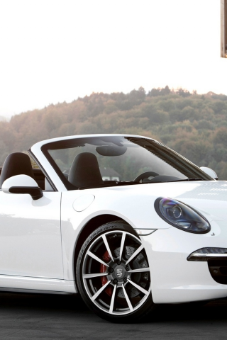 white, 911, car, cabriolet, carrera 4s, wallpapers, porsch, 2012