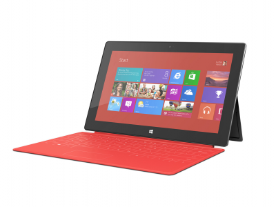 microsoft surface, red touch cover, widows 8