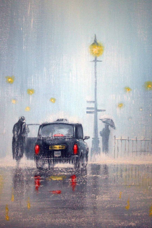 свет, jeff rowland, дождь, машина, фонари