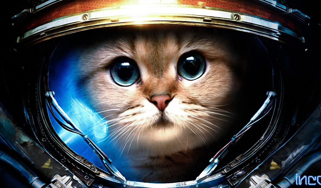 животные, cats, helmets, кошки, шлемы, photomanipulations, фотоманипуляции, StarCraft, animals