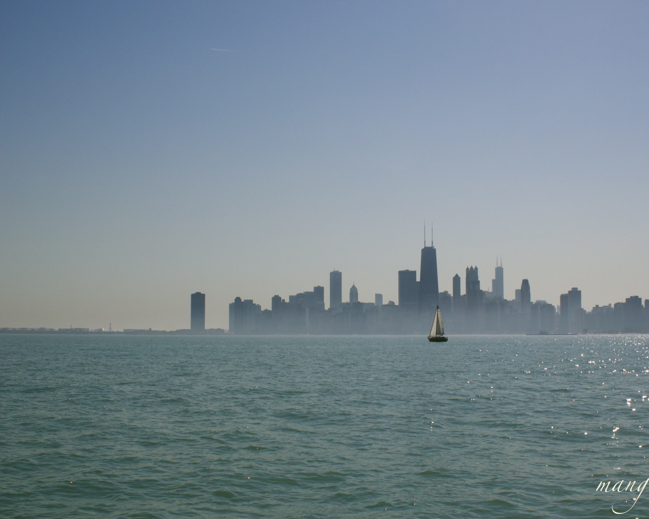 парусный спорт, sailing, downtown chicago, в центре Чикаго, Chicago, Чикаго