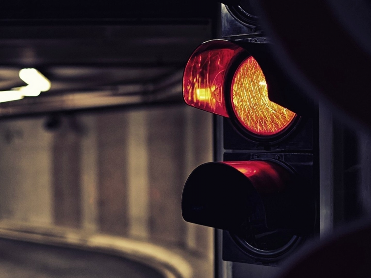 roads, night, light, pole, 