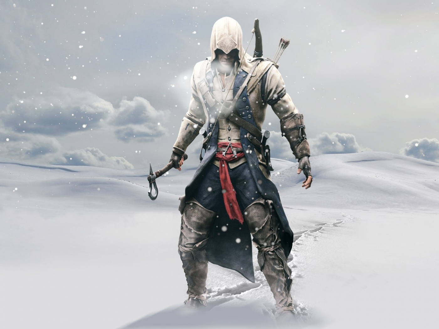 Коннор Kenway, Зима, Connor Kenway, Assassins creed III, snow, снег, winter, Assassins Creed III