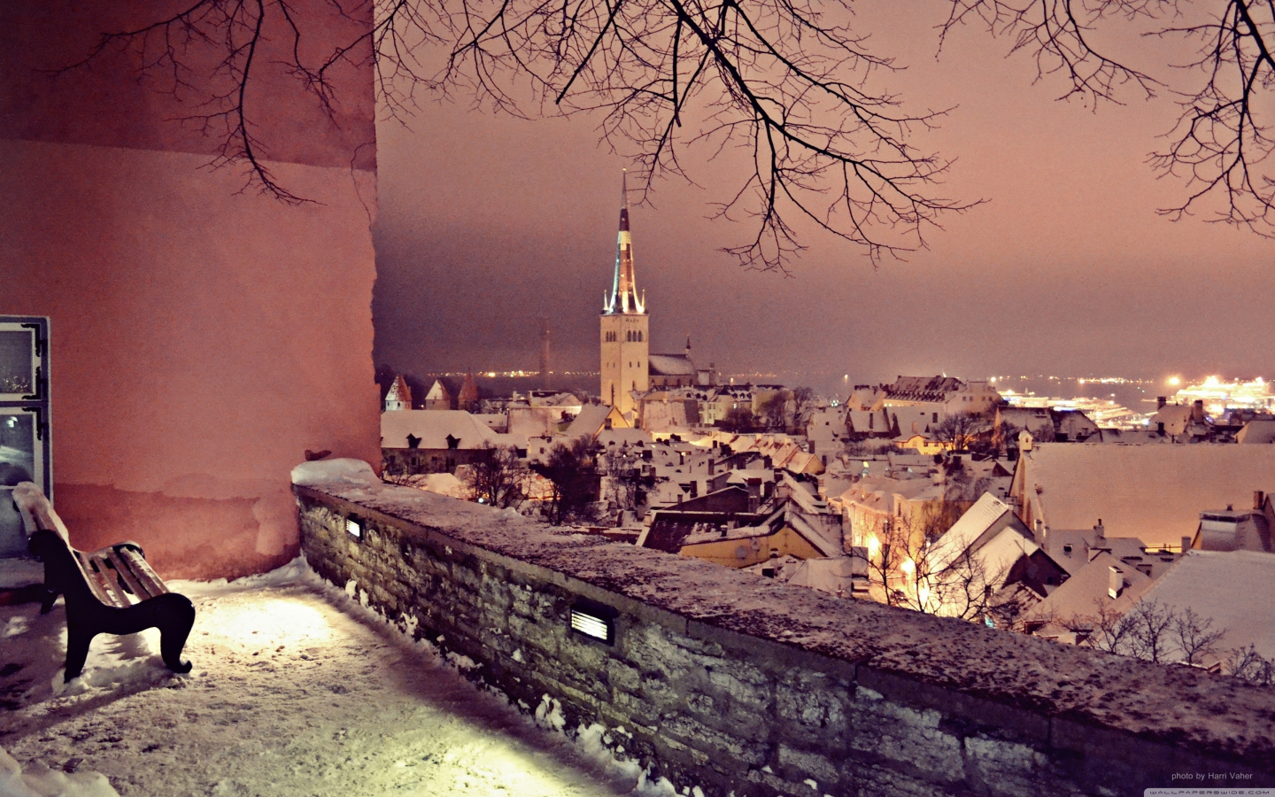 panorama, Tallinn, snow, winter, 