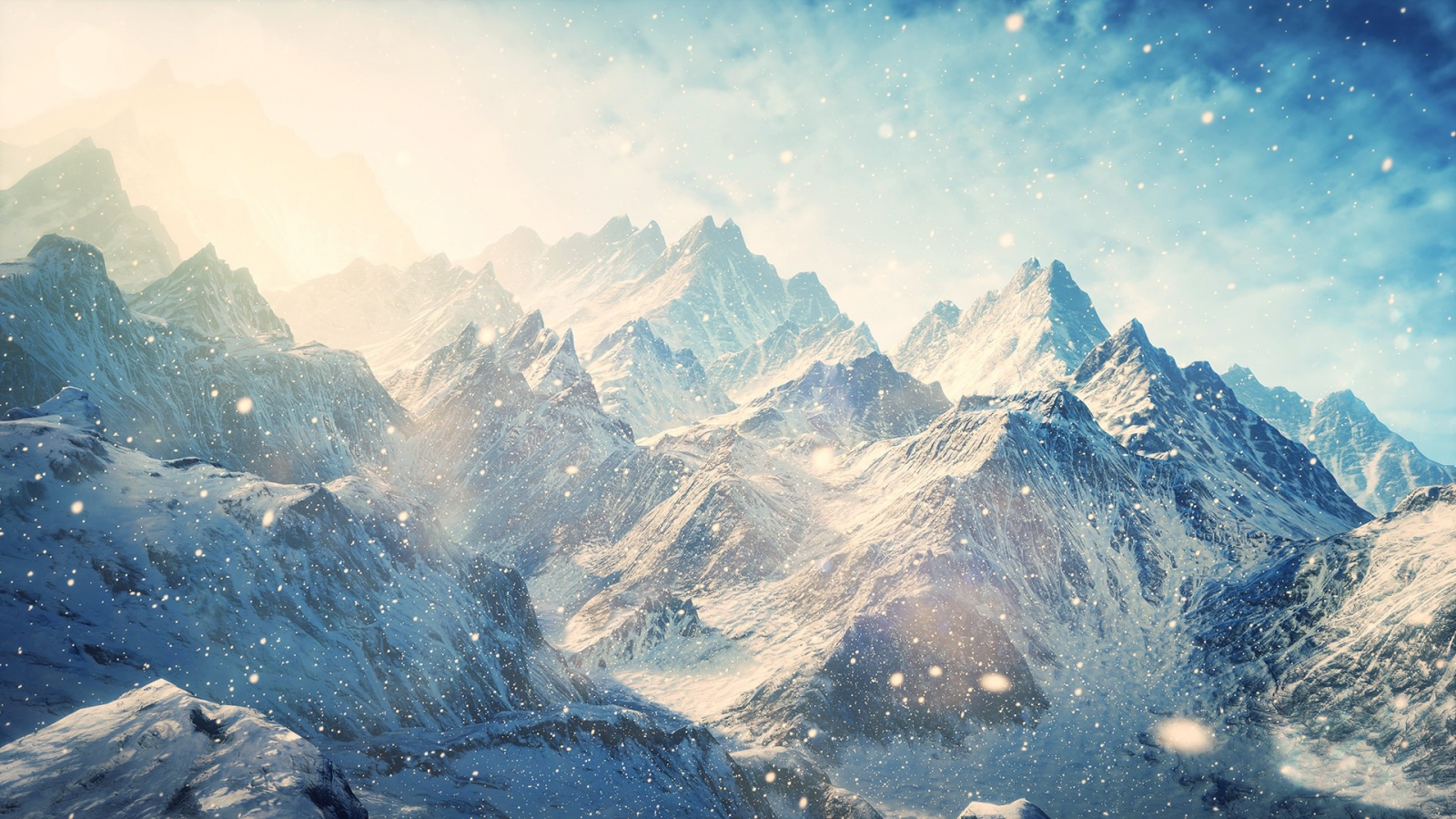 пейзажи, The Elder Scrolls V: Skyrim, winter, зима, landscapes, снег, снег пейзажи,Elder Scrolls V: Skyrim, горы, mountains, snow, snow landscapes