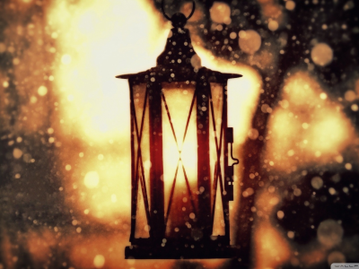 winter, Зимой, lantern, фонарь