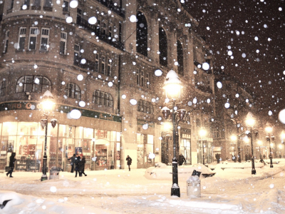 Зимой, Knez Mihajlova street, Belgrade, улицы Князя Михайлова, Белград, Сербия, Serbia, winter
