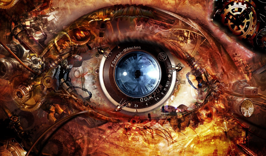 eyes, механические, lens, глаза, mechanical, линзы, цифровое искусство, digital art, часы, clockwork