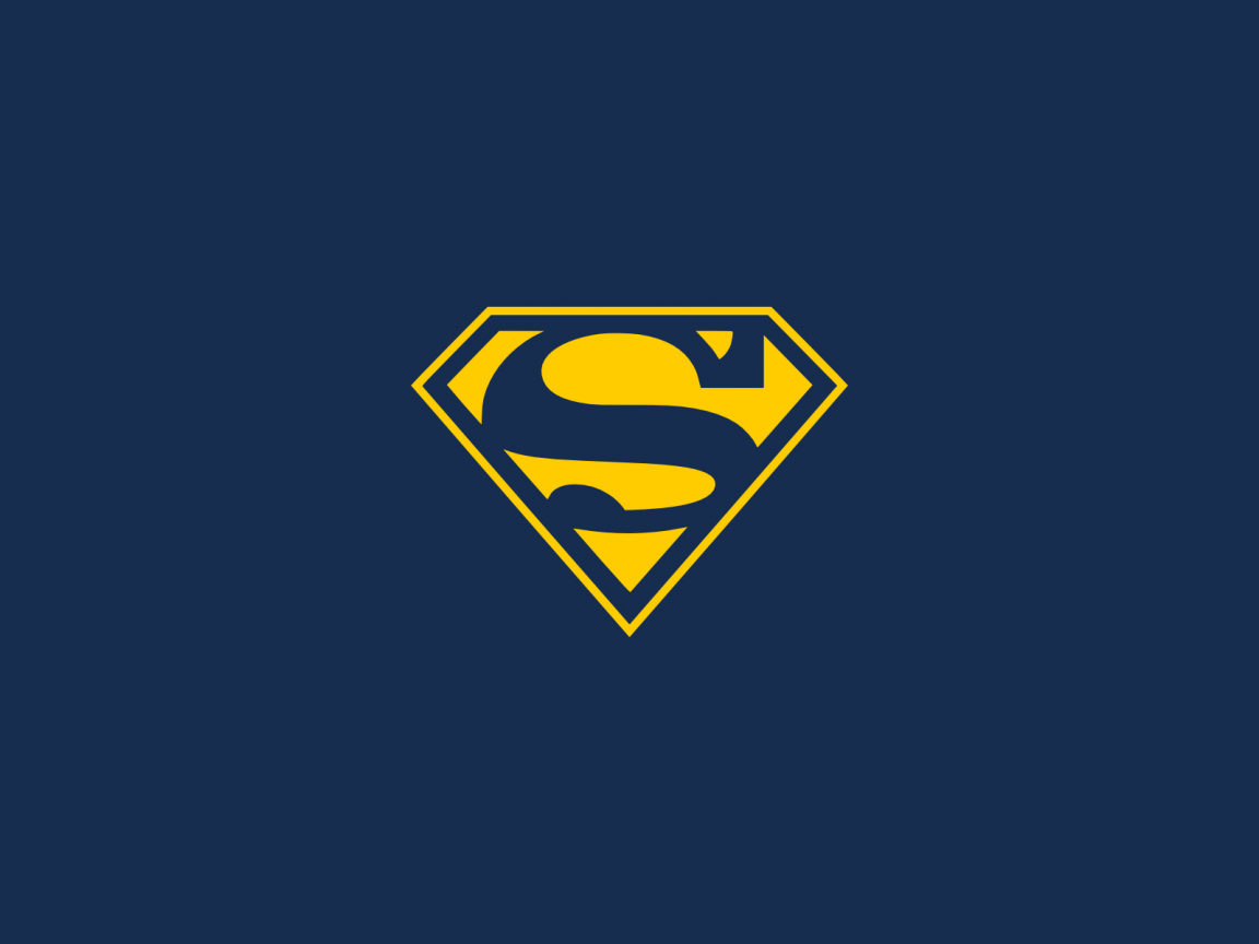 Superman, Супермен, Минималистичный, желтый, superheroes, simple, темный, dark, простые, супергерои, minimalistic, yellow