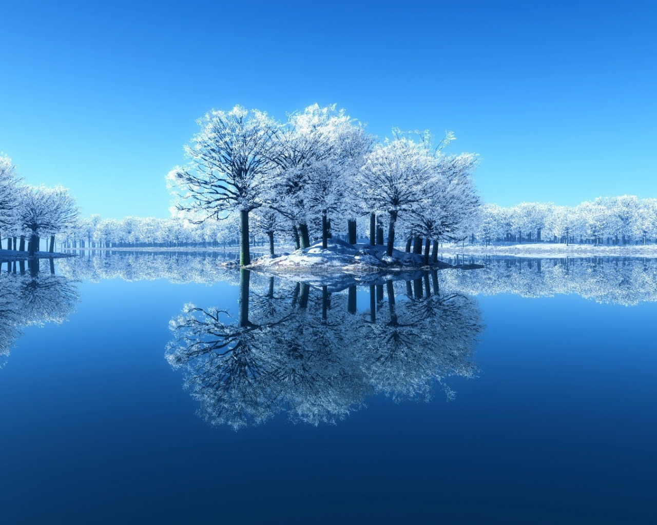 nature, trees, sea, reflections, landscapes, skies, snow, 