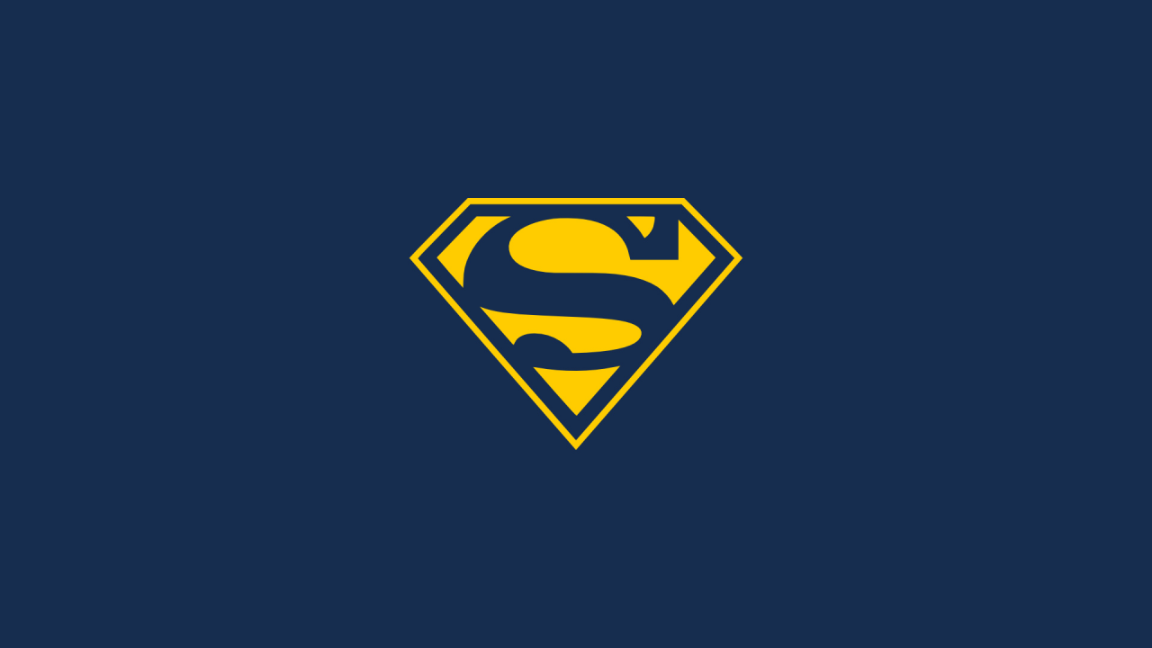 Superman, Супермен, Минималистичный, желтый, superheroes, simple, темный, dark, простые, супергерои, minimalistic, yellow