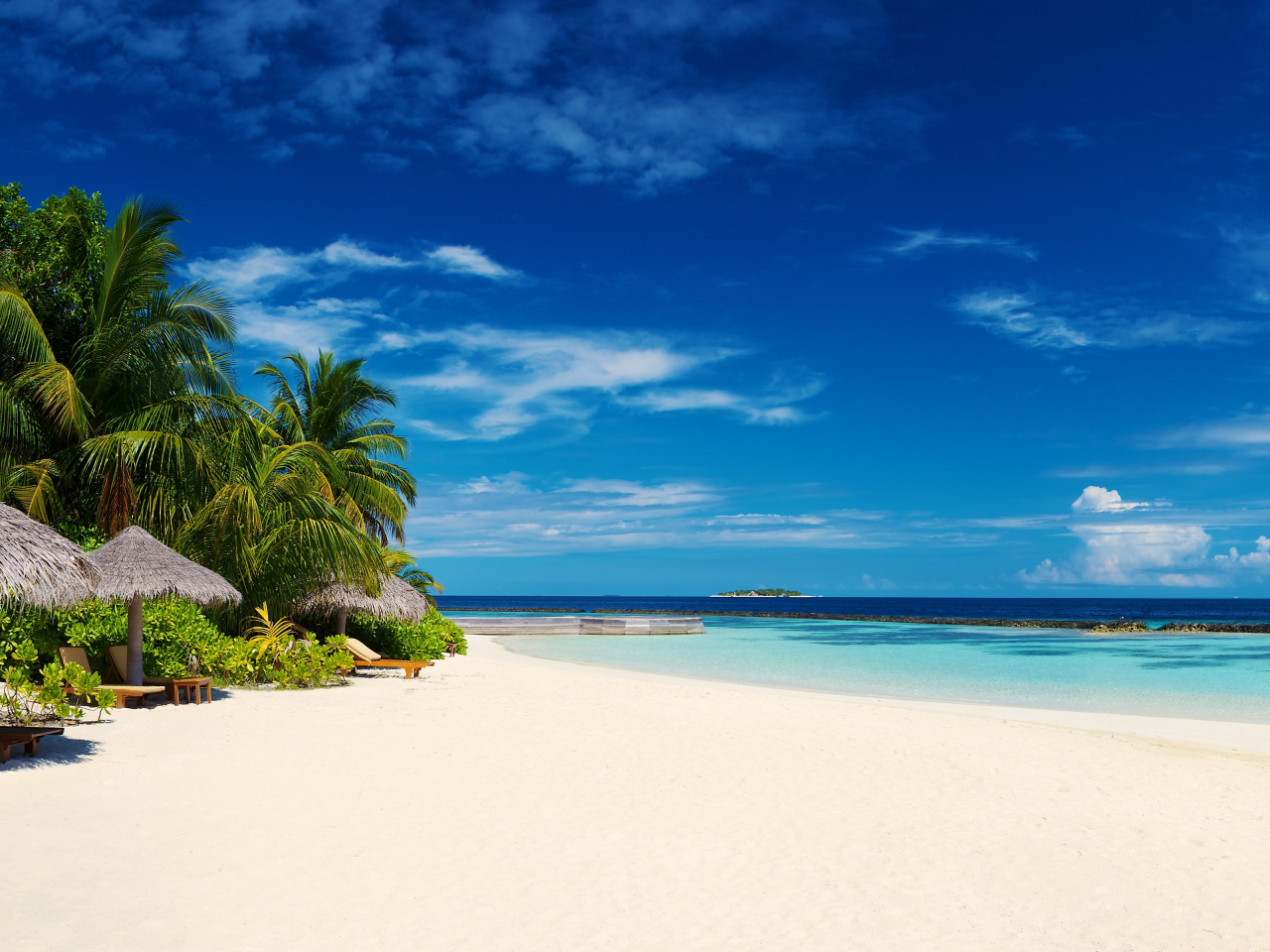 palm trees, побережье, пейзажи, Мальдивские острова, HDR photography, beaches, небо, пляж, пальмы, природа, landscapes, coast, tropical, skies, Maldives, HDR фотографии, nature, sea, тропический, море