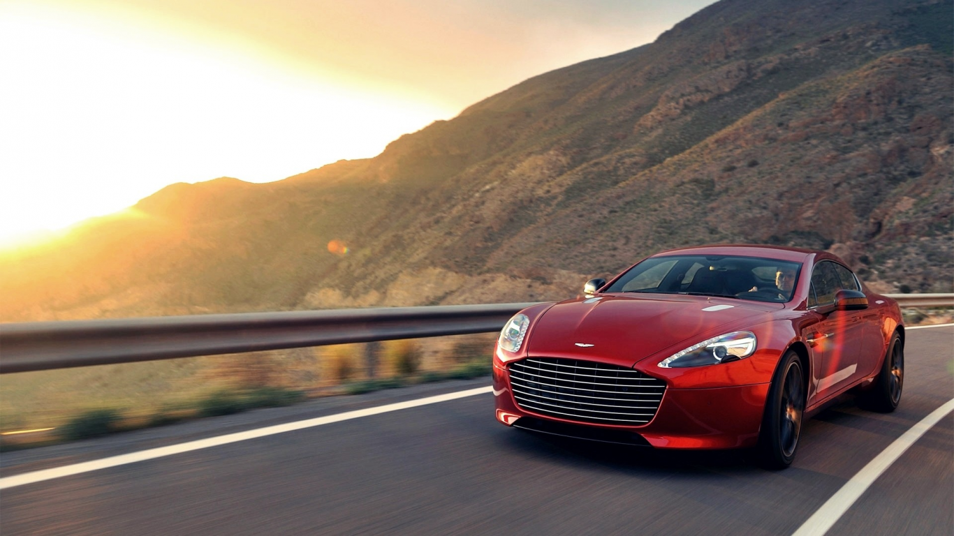 mountains, Aston Martin, cars, vehicles, automobile, Aston Martin Rapide S, roads, sunlight, 