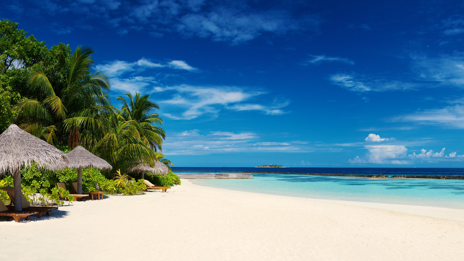 palm trees, побережье, пейзажи, Мальдивские острова, HDR photography, beaches, небо, пляж, пальмы, природа, landscapes, coast, tropical, skies, Maldives, HDR фотографии, nature, sea, тропический, море