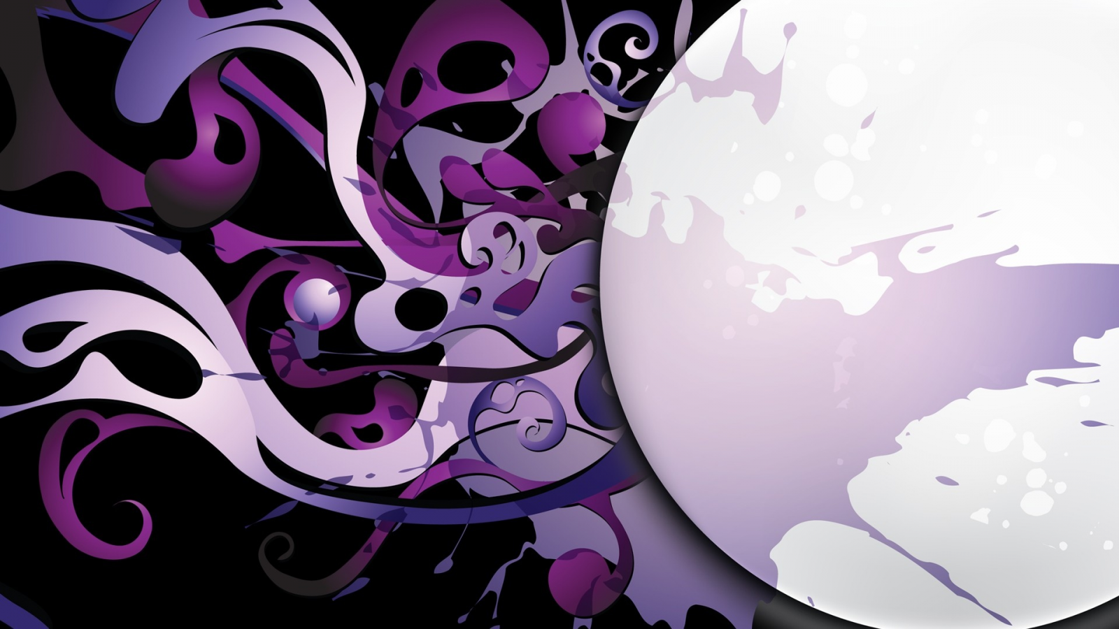 pattern, black background, splashes, vector, графика, purple, graphics, вектор, черный фон, фиолетовый, брызги, шаблон