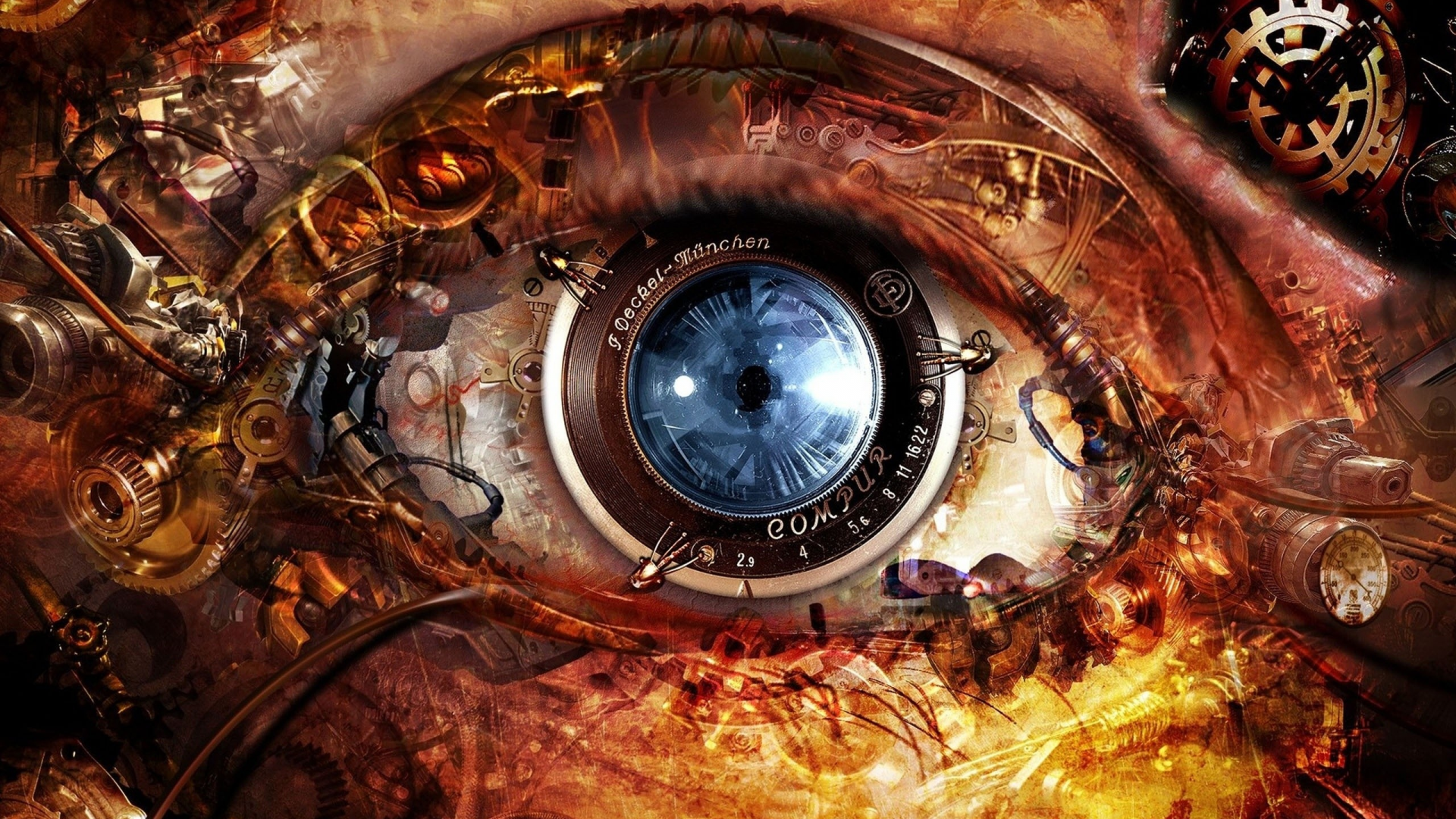 eyes, механические, lens, глаза, mechanical, линзы, цифровое искусство, digital art, часы, clockwork