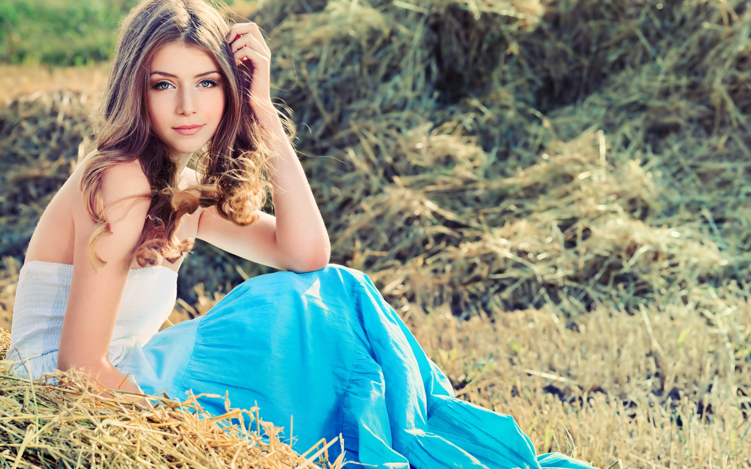 женщины, nature, природа, платье, brunettes, dress, брюнетки, women