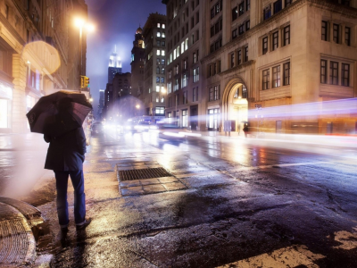 город, дождь, нью йорк, вечер, new york