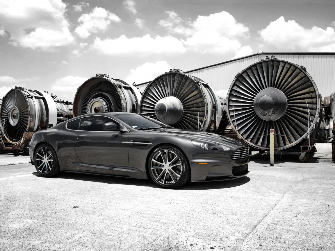 clouds, Aston martin, астон мартин, dbs, sky, дбс, серый, grey