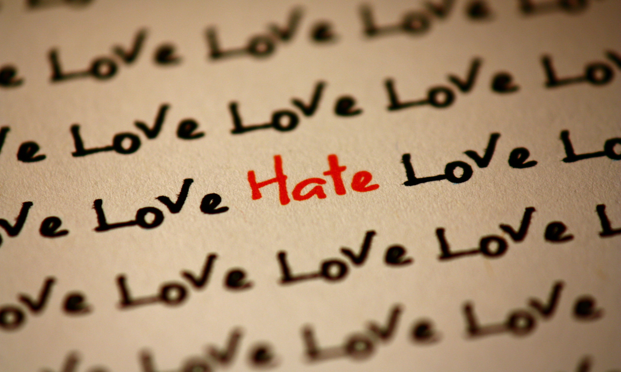 hate, надпись, Слова, love