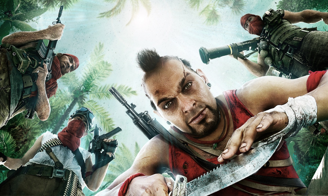 оружие, мужчины, Игра, арт, far cry 3