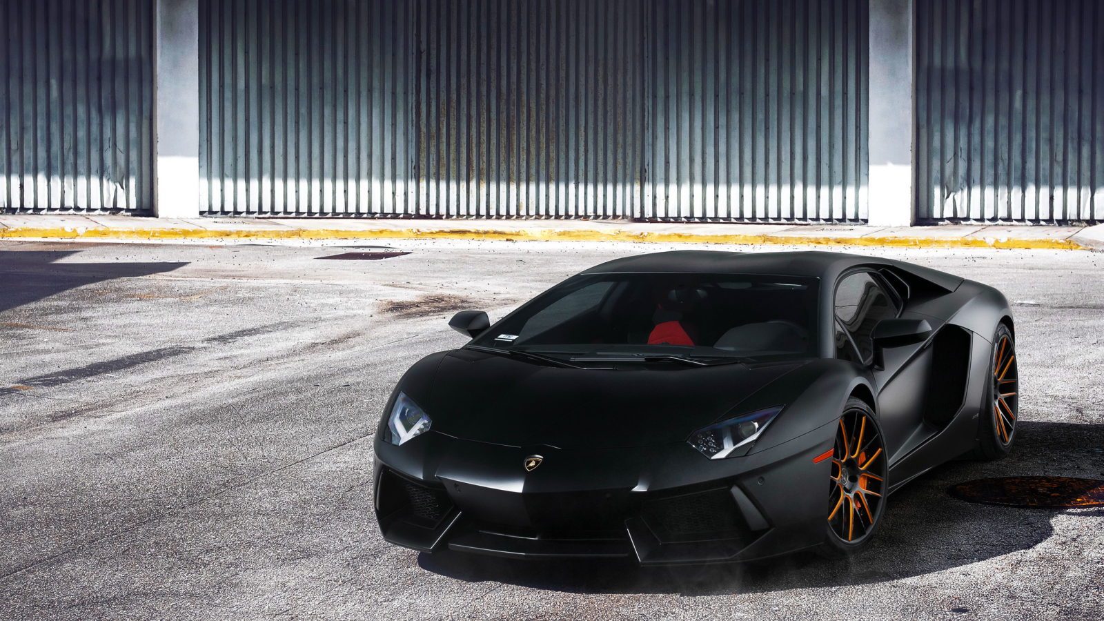 Lamborghini aventador lp700-4, авентадор, autowalls, черный, ламборгини