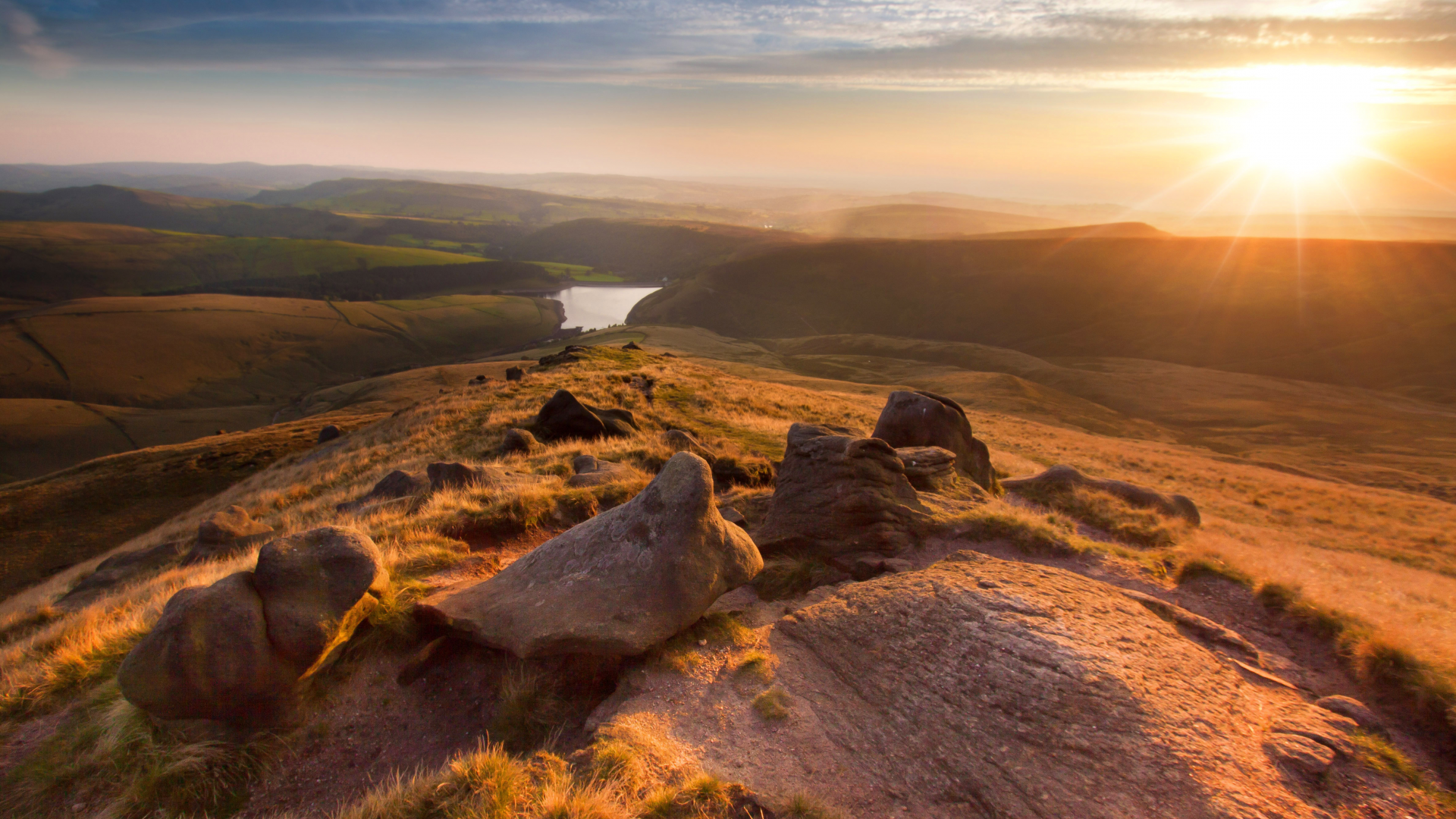 hayfield, манчестер, sunset, England, manchester, kinder scout