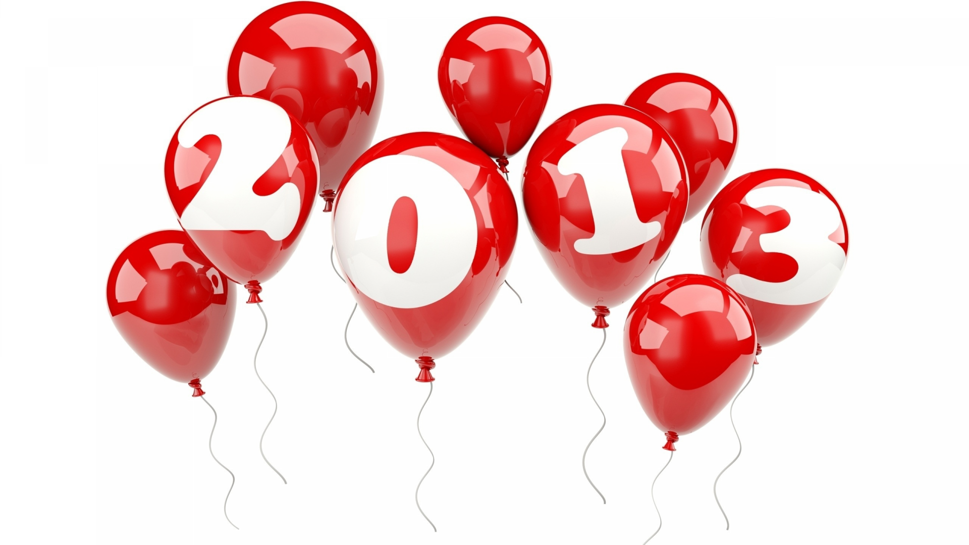 красные, 2013, Новый год, праздиник, шарики