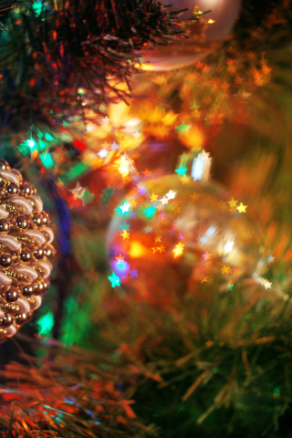 елочные игрушки, Новый год, лампочки, елка, праздник