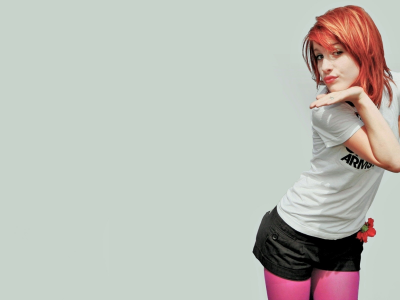 Hayley williams, певица, шорты, рыжая