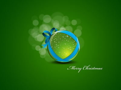 шарик, зеленый, новогодняя игрушка, фон, Новый год